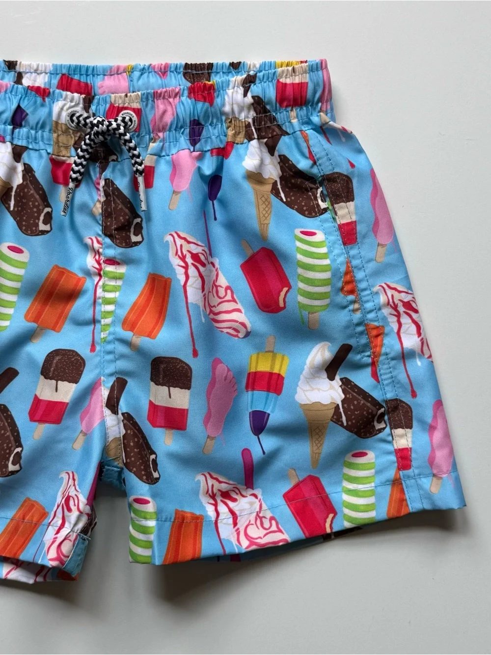 Boardies Boys Ice Cream Print Swim Trunks - Size 5-6